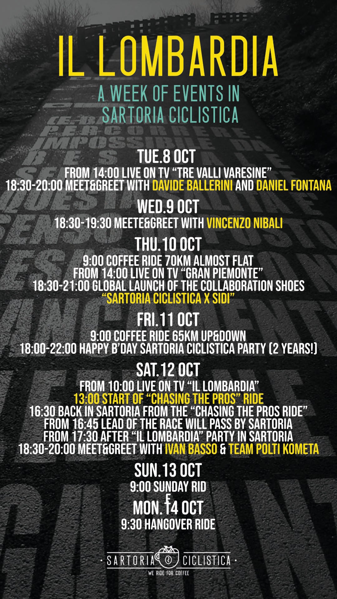 Il Lombardia week in Sartoria Ciclistica