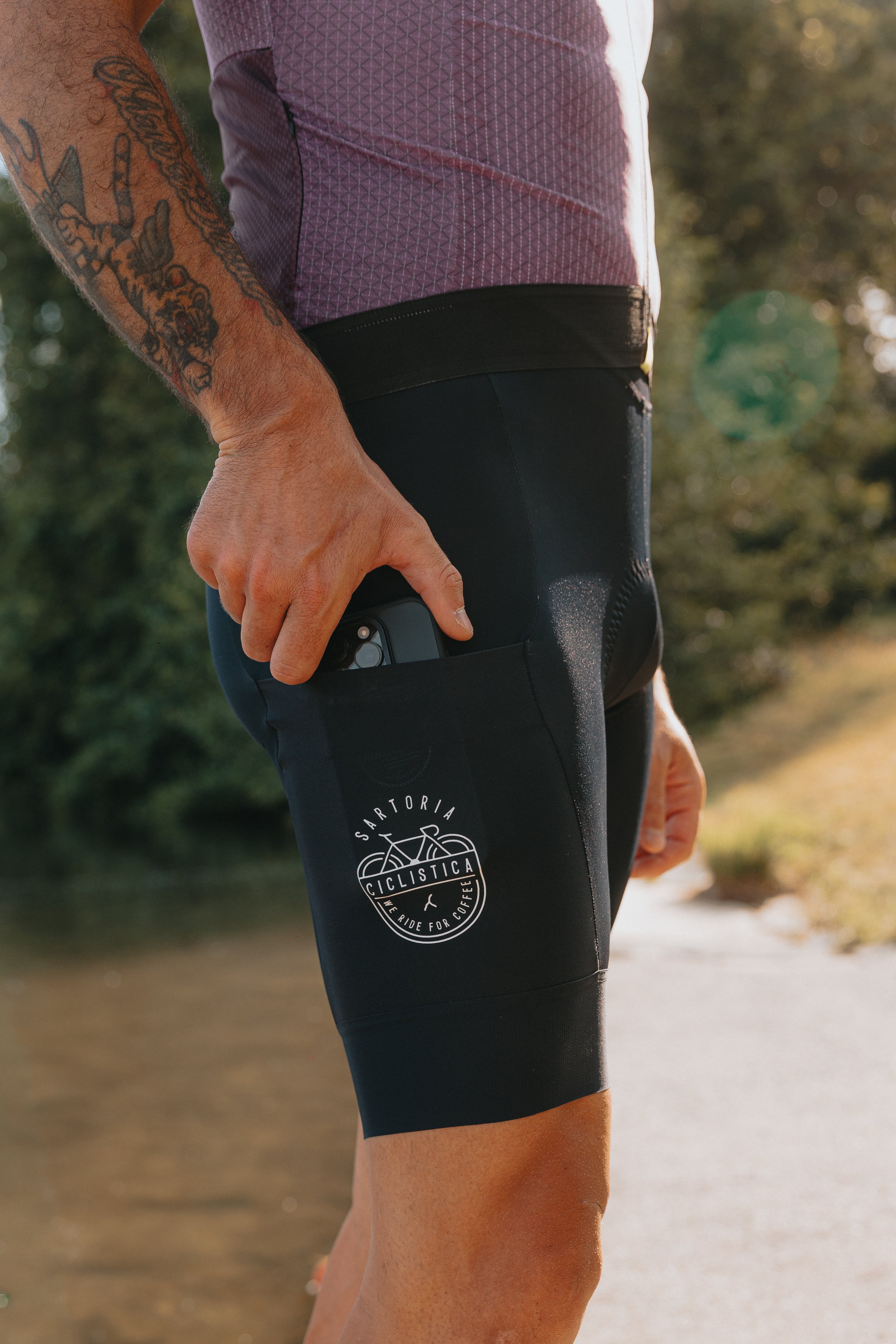 New mesh pockets gravel bibs - Black