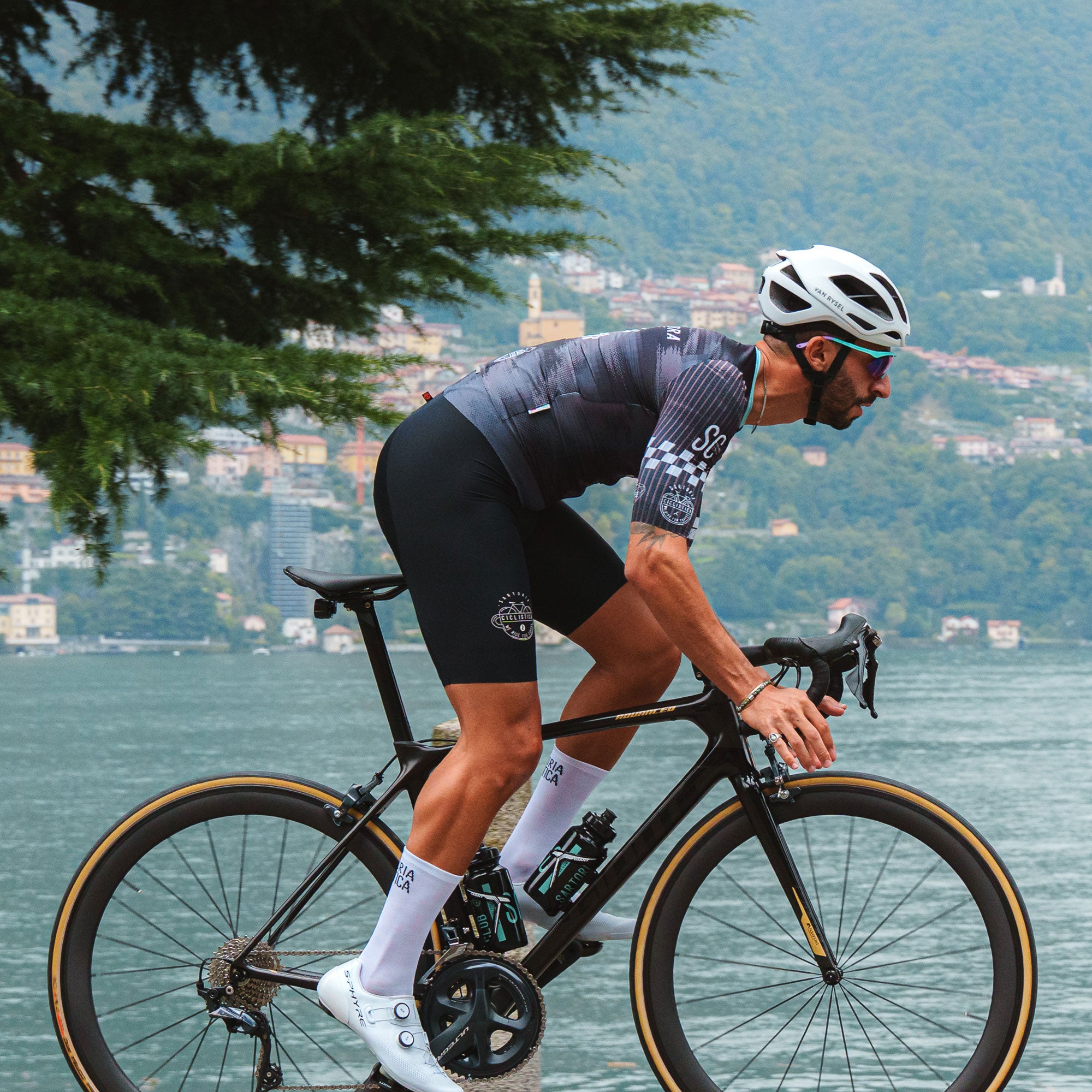 ELITE SC Squadra Corse - Black short sleeve Jersey PRO FIT