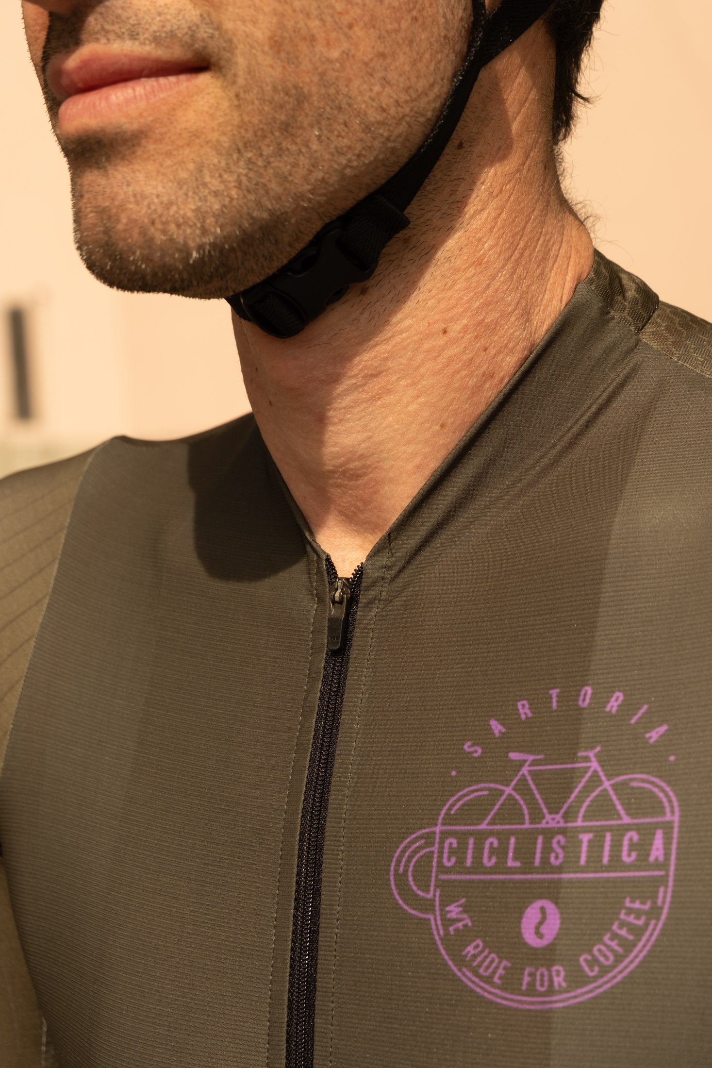 Aero jersey 2.0 - Light olive and purple