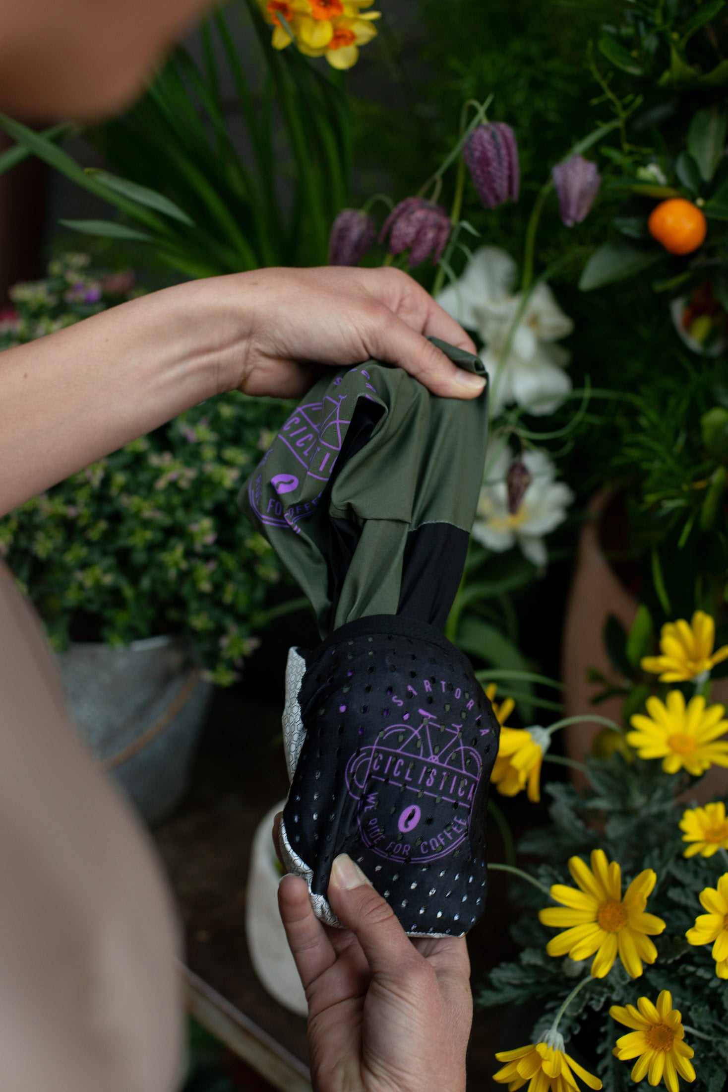 Aero Vest - Light Olive and purple