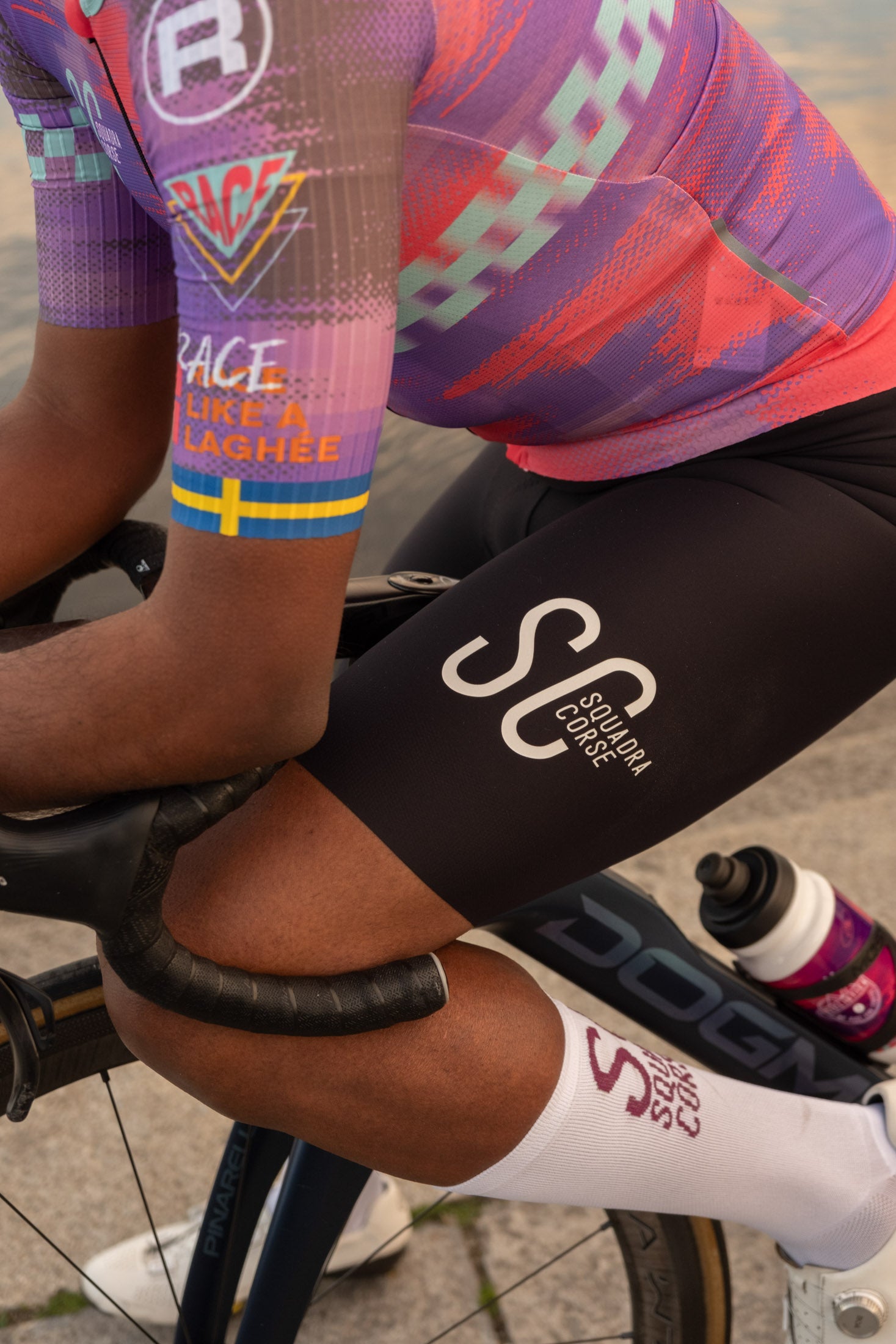 SC Squadra Corse - Short sleeve Jersey PRO FIT w. Swedish flag
