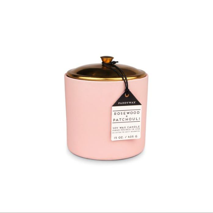 Rosewood and patchouli soy wax large candle