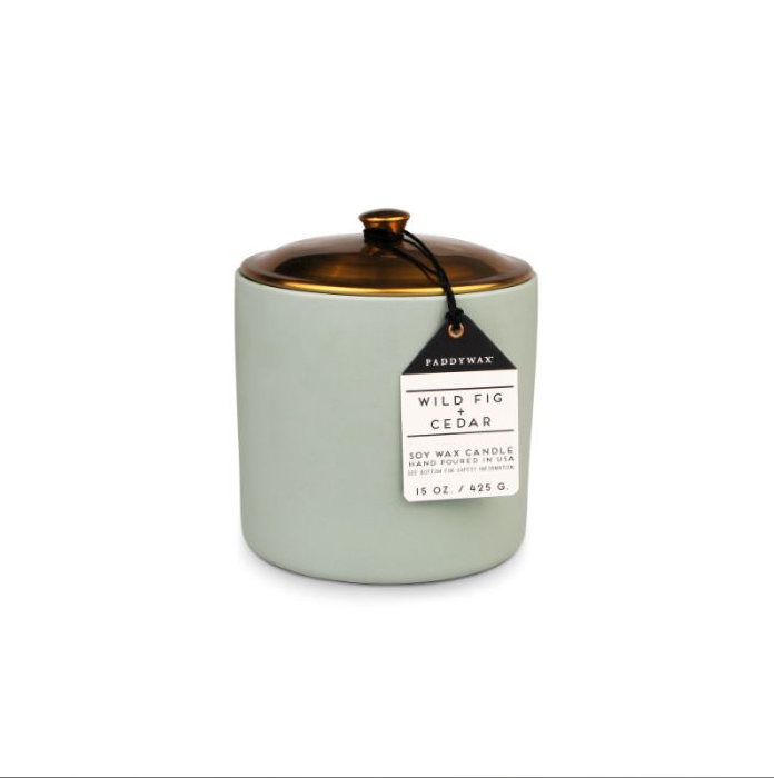 Wild fig and cedar soy wax large candle
