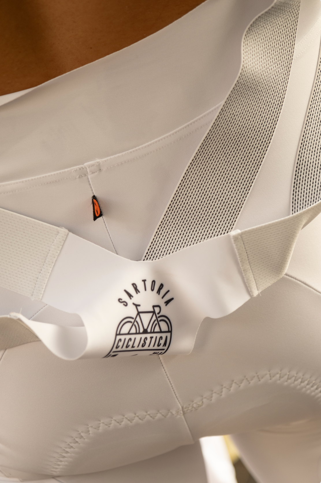 3D suspenders Aero road bibs - White