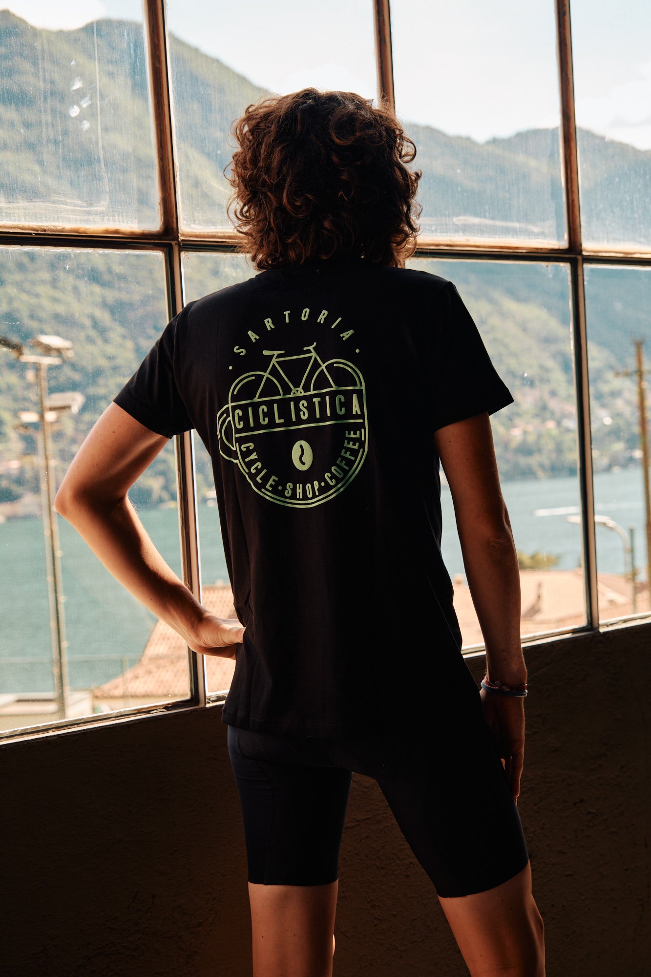 Organic Cotton Tshirt - Black Bianchi Sartoria Ciclistica - Unisex