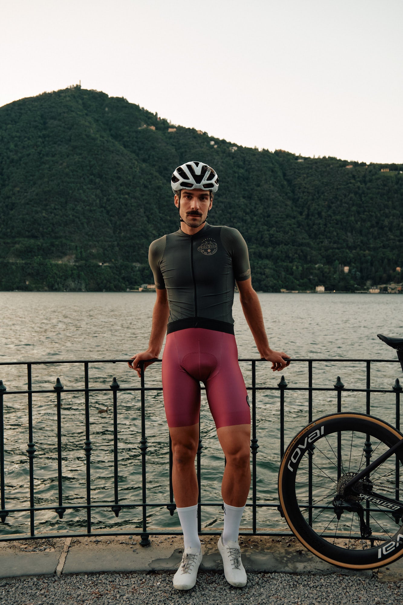 3D suspenders Aero road bibs - Cherry wine