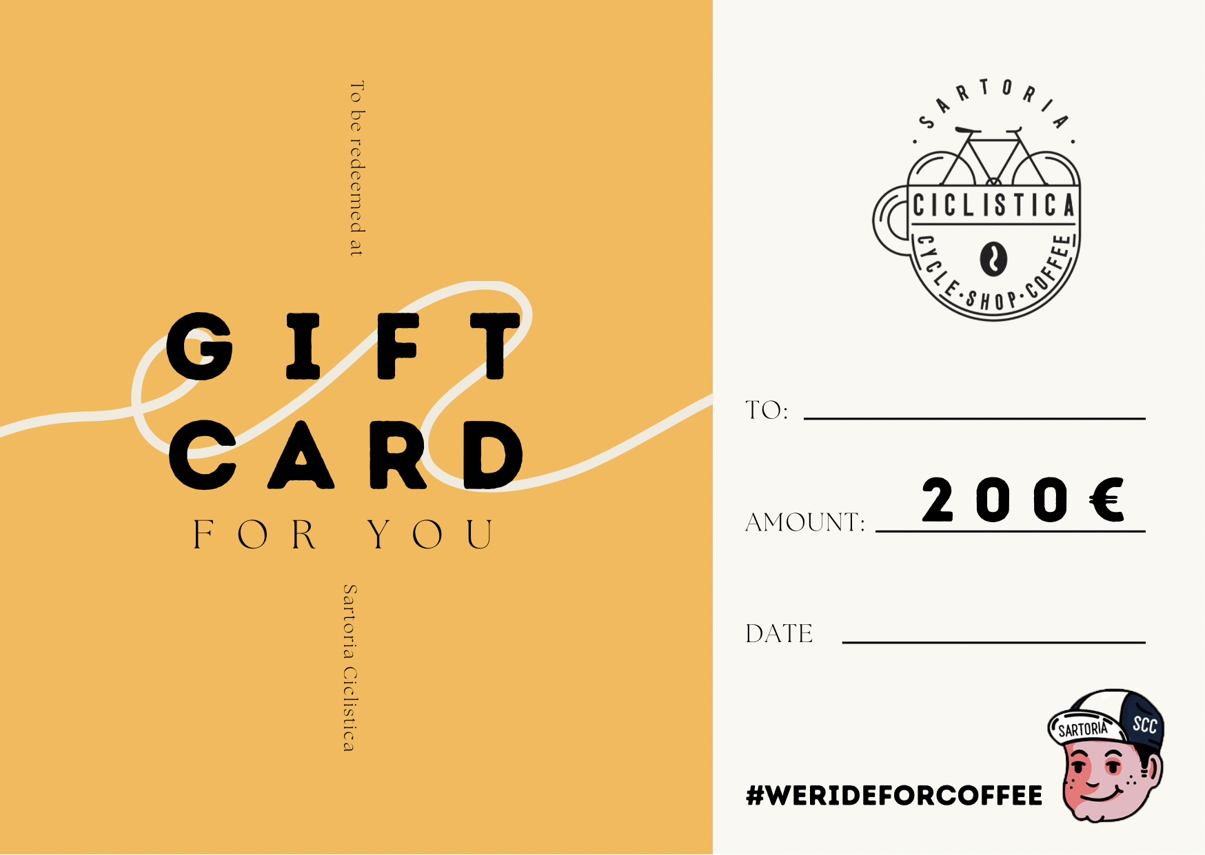 Sartoria Ciclistica Gift Card 200
