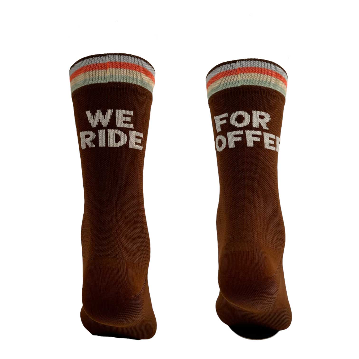 Mocha "We ride for coffee" socks