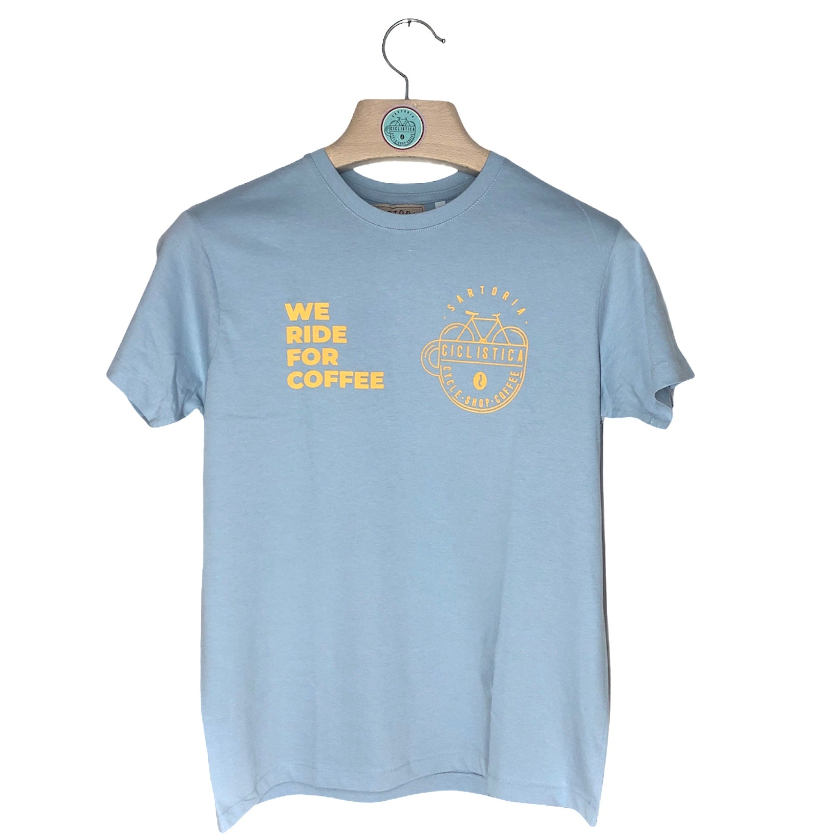 Organic Cotton Tshirt - Coppi Blue Sartoria Ciclistica - Unisex
