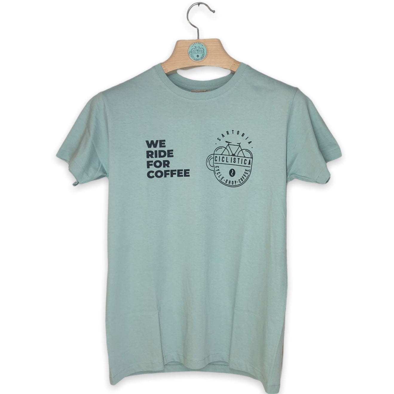 Organic Cotton Tshirt - Vintage bianchi green Sartoria Ciclistica - Unisex