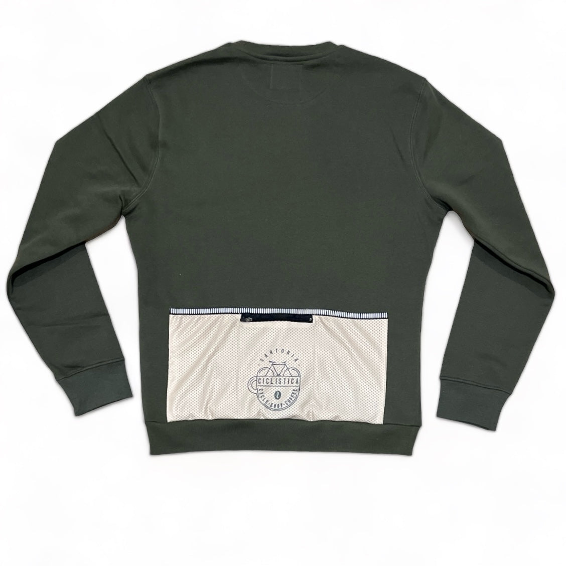 Woman fitting - Army green 3 back pockets sweatshirt