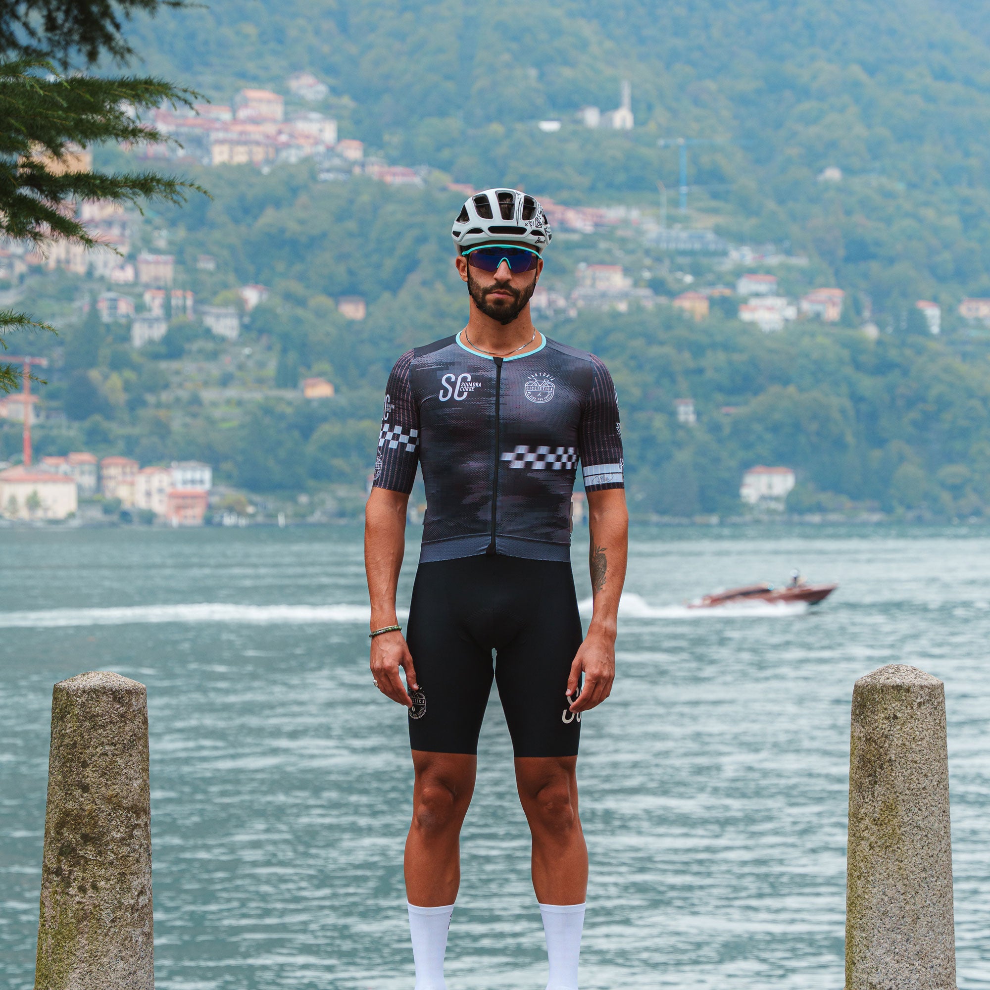 ELITE SC Squadra Corse - Black short sleeve Jersey PRO FIT