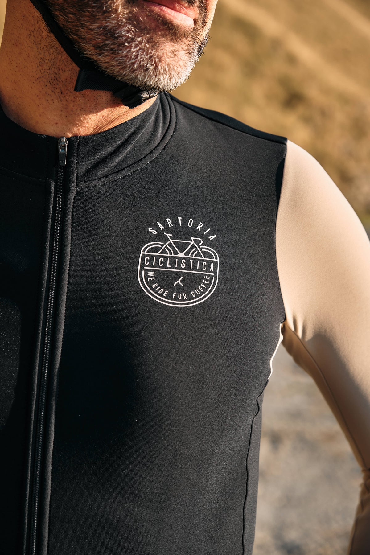 Long Sleeve Winter Aero Jersey - Black and Dove Grey