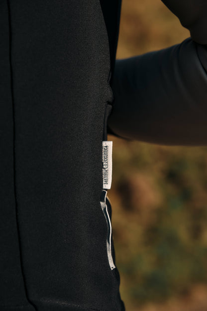 Long Sleeve Winter Aero Jersey - Black and Dove Grey
