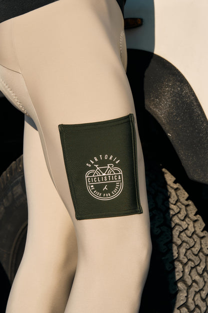 Cargo Tights - Dove Grey and Dark Green