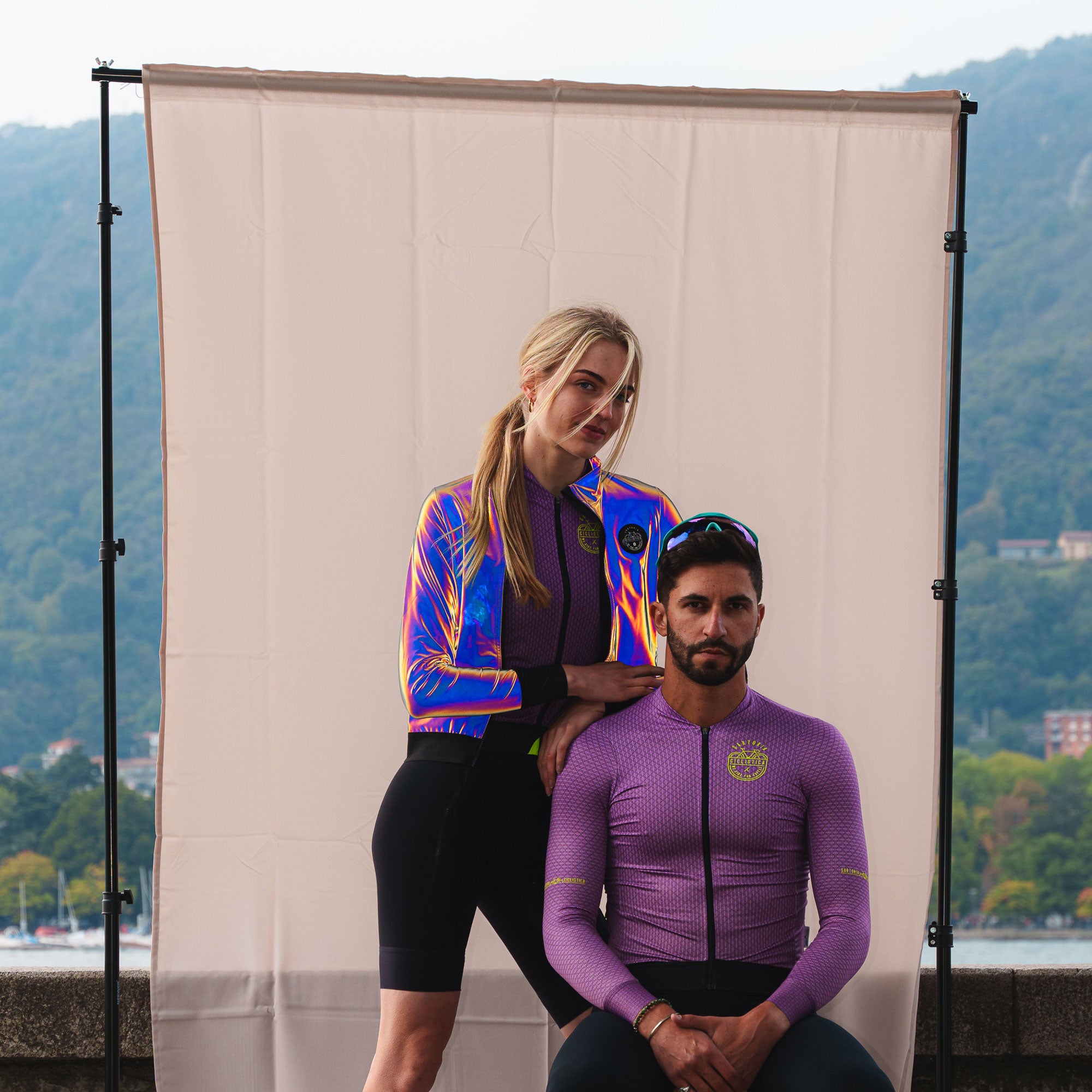 Fully reflective wind and water proof jacket - Flashy rainbow
