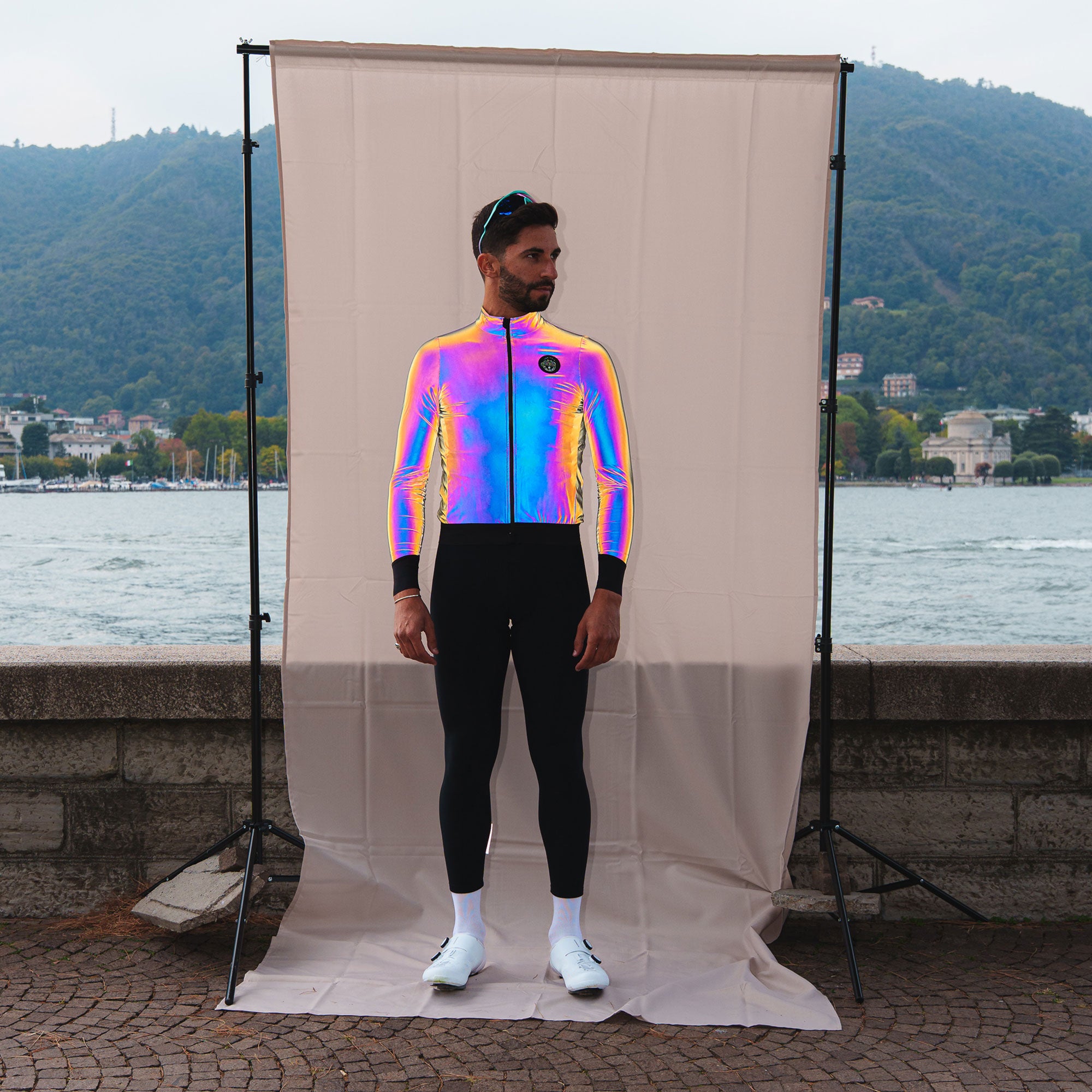 Fully reflective wind and water proof jacket - Flashy rainbow