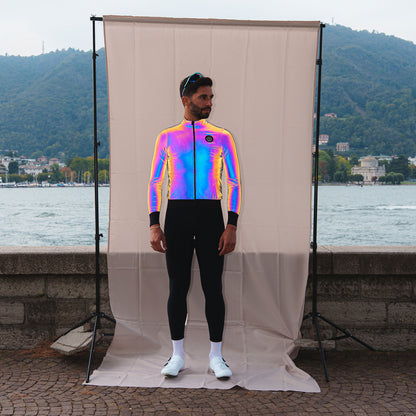 Fully reflective wind and water proof jacket - Flashy rainbow