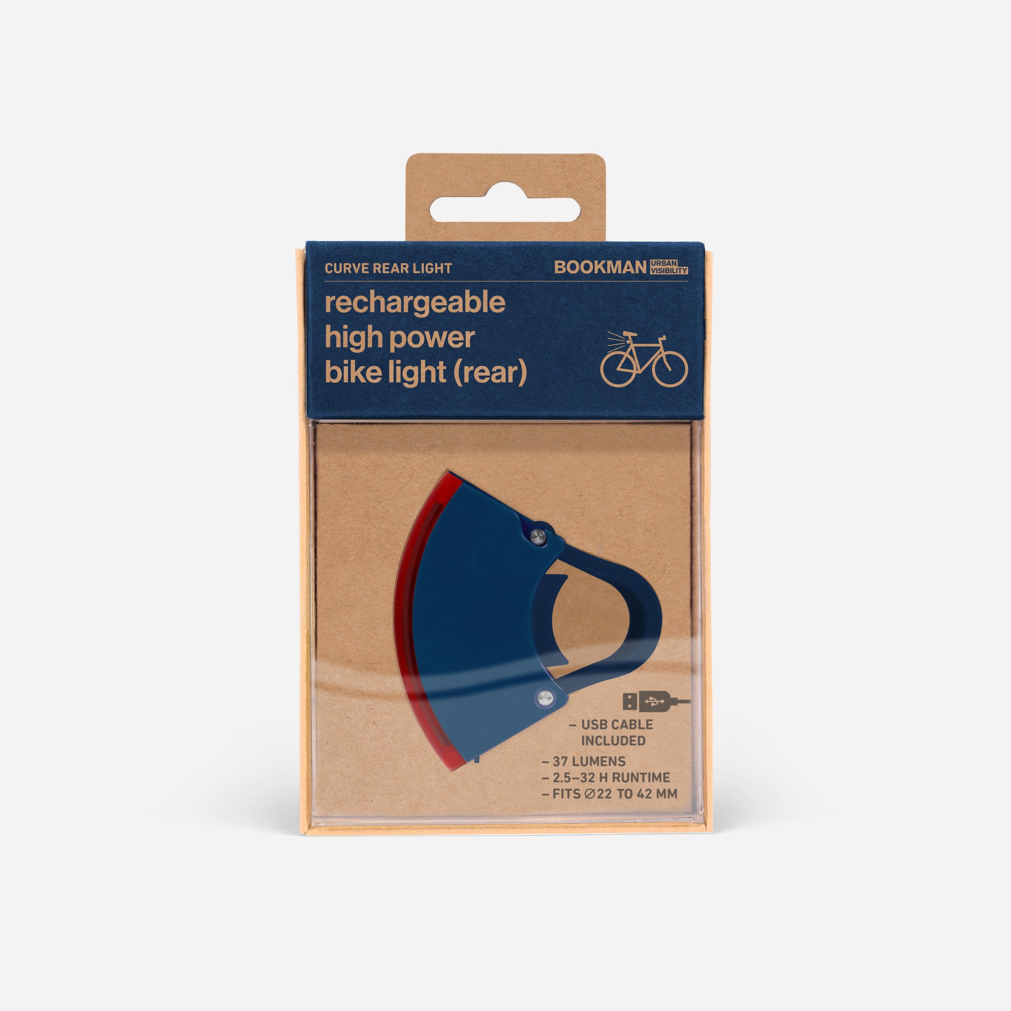 Rear curve bike light - Blue