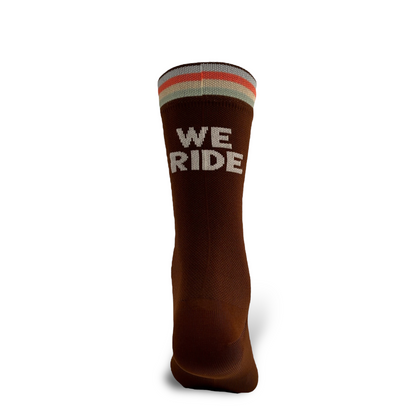 Mocha "We ride for coffee" socks