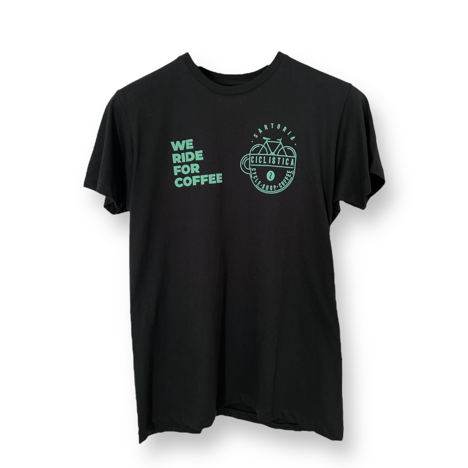 Organic Cotton Tshirt - Black Bianchi Sartoria Ciclistica - Unisex