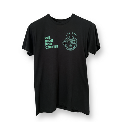 Organic Cotton Tshirt - Black Bianchi Sartoria Ciclistica - Unisex
