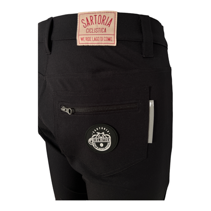 Commuting trousers with reflective details