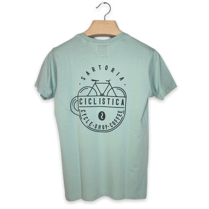 Organic Cotton Tshirt - Vintage bianchi green Sartoria Ciclistica - Unisex